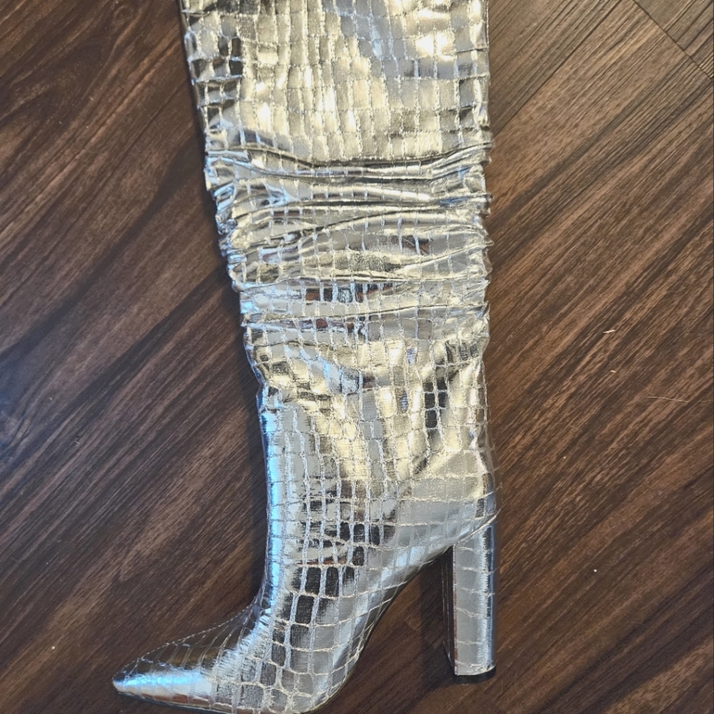 Up2Step Silver Tall Boots